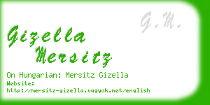 gizella mersitz business card